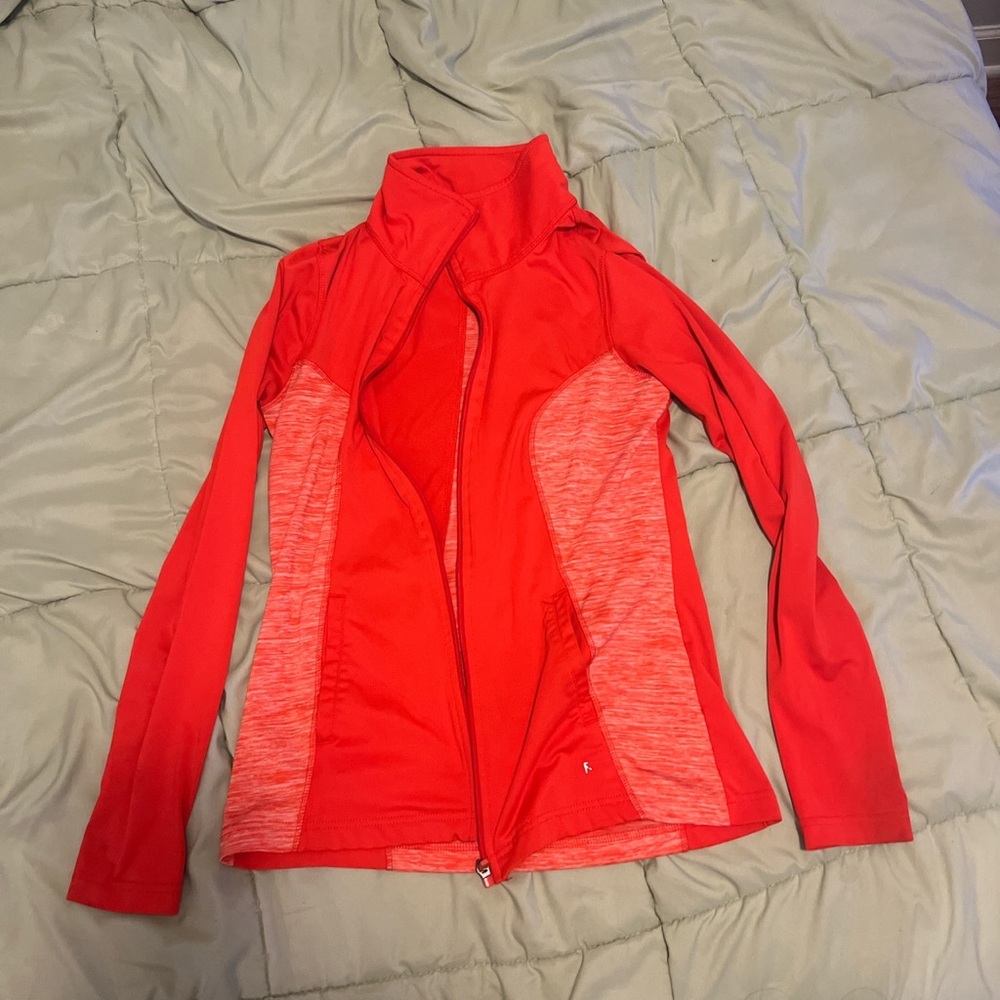 orange athletic jacket